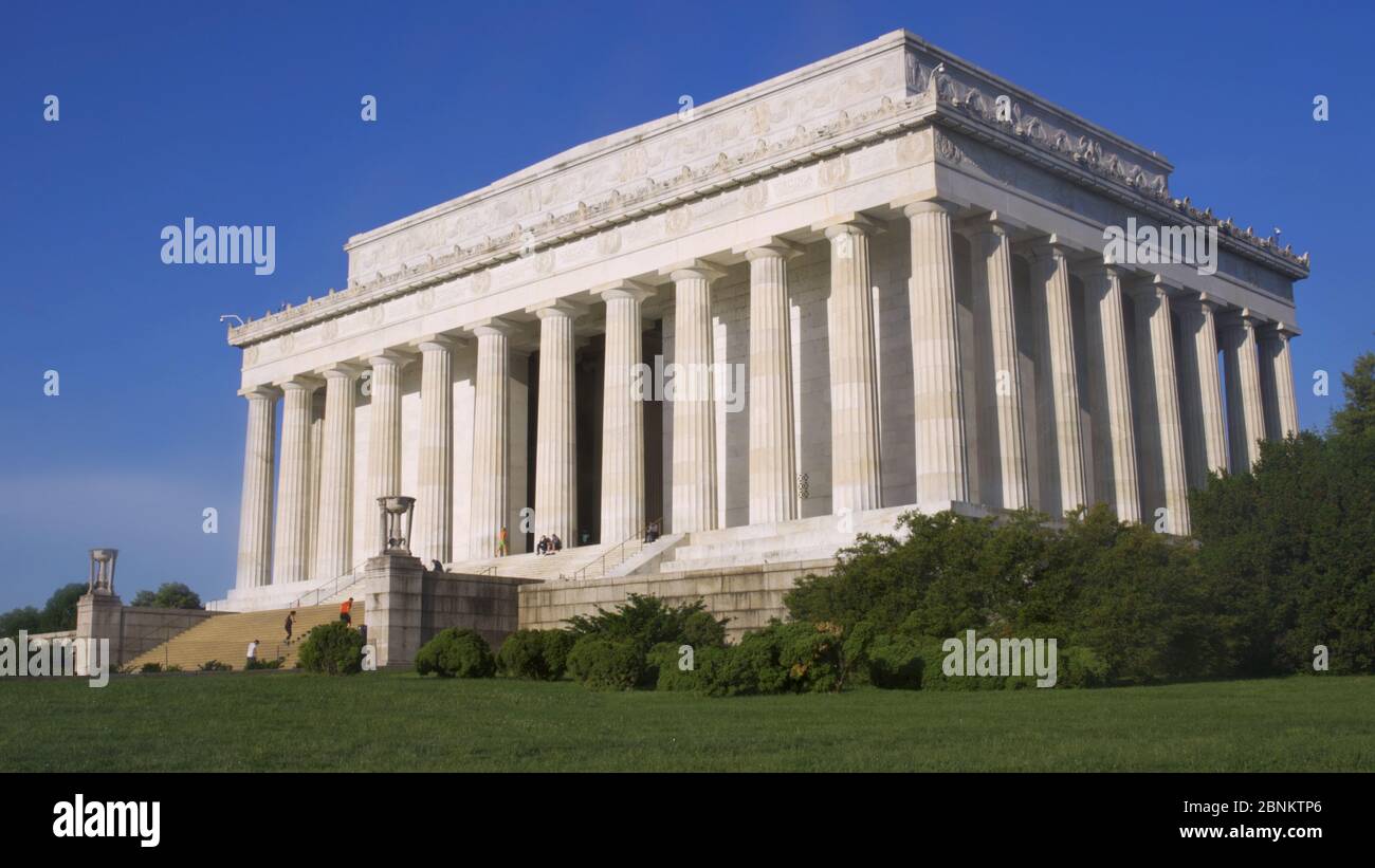 Lincoln Memorial Medium Shot le matin Banque D'Images