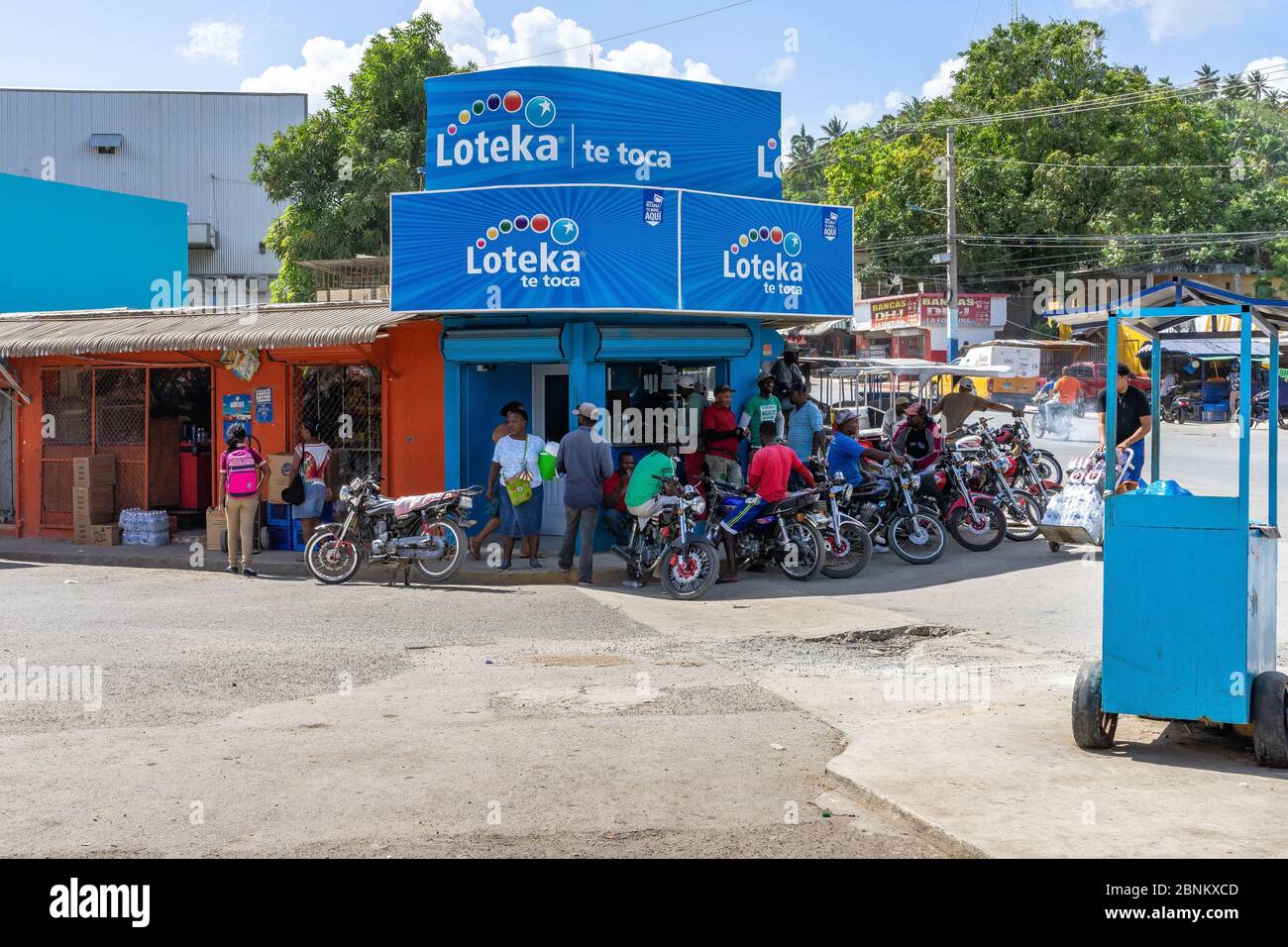 Amérique, Caraïbes, Grande Antilles, République dominicaine, province de Samaná, Samaná, scène de rue à Samaná Banque D'Images
