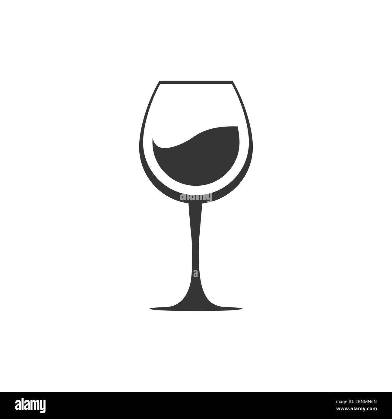 modèle de symbole d'icône de verre de vin couleur noire modifiable.  illustration vectorielle simple pour le graphisme et la conception de sites  web Photo Stock - Alamy