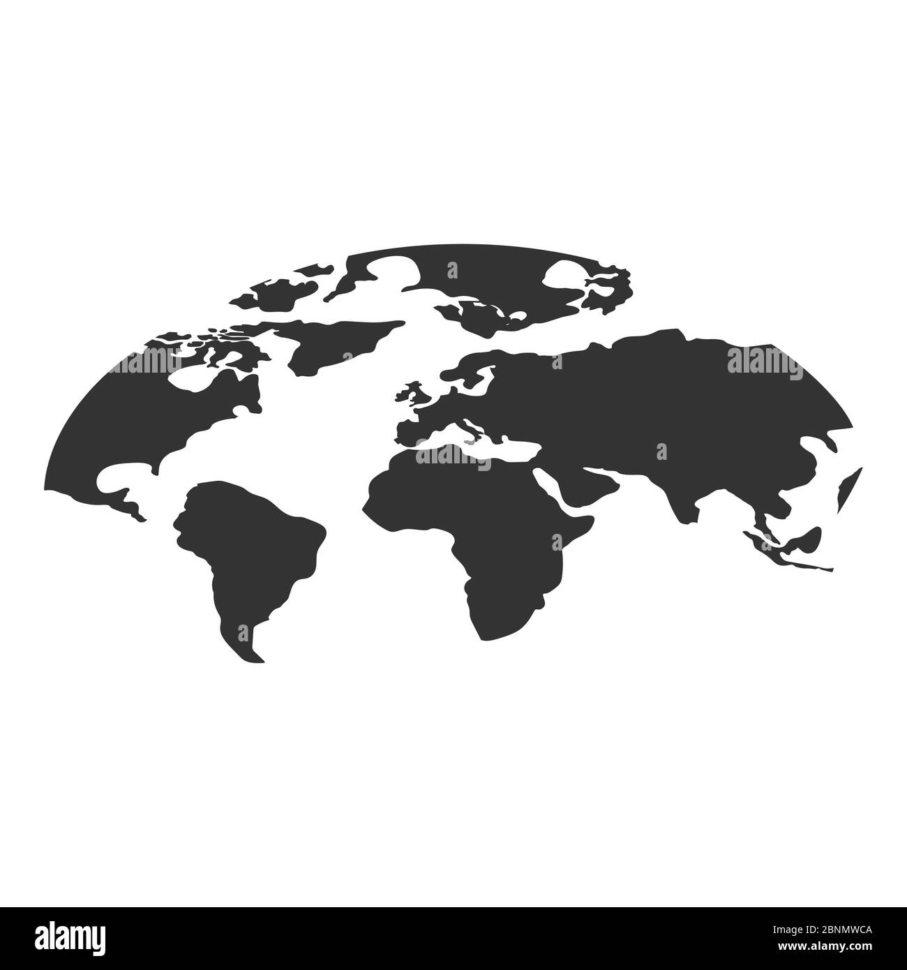 Globe terrestre de la carte du monde isolé sur fond blanc - vecteur de ...