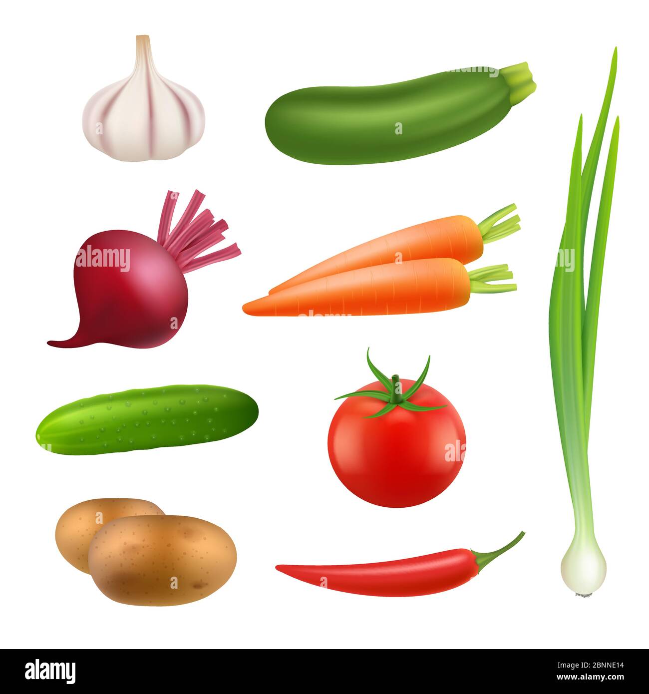 Produits de légumes frais. Alimentation végétalienne saine alimentation pomme de terre carottes ingrédients de cuisson vecteur isolé illustrations réalistes Illustration de Vecteur