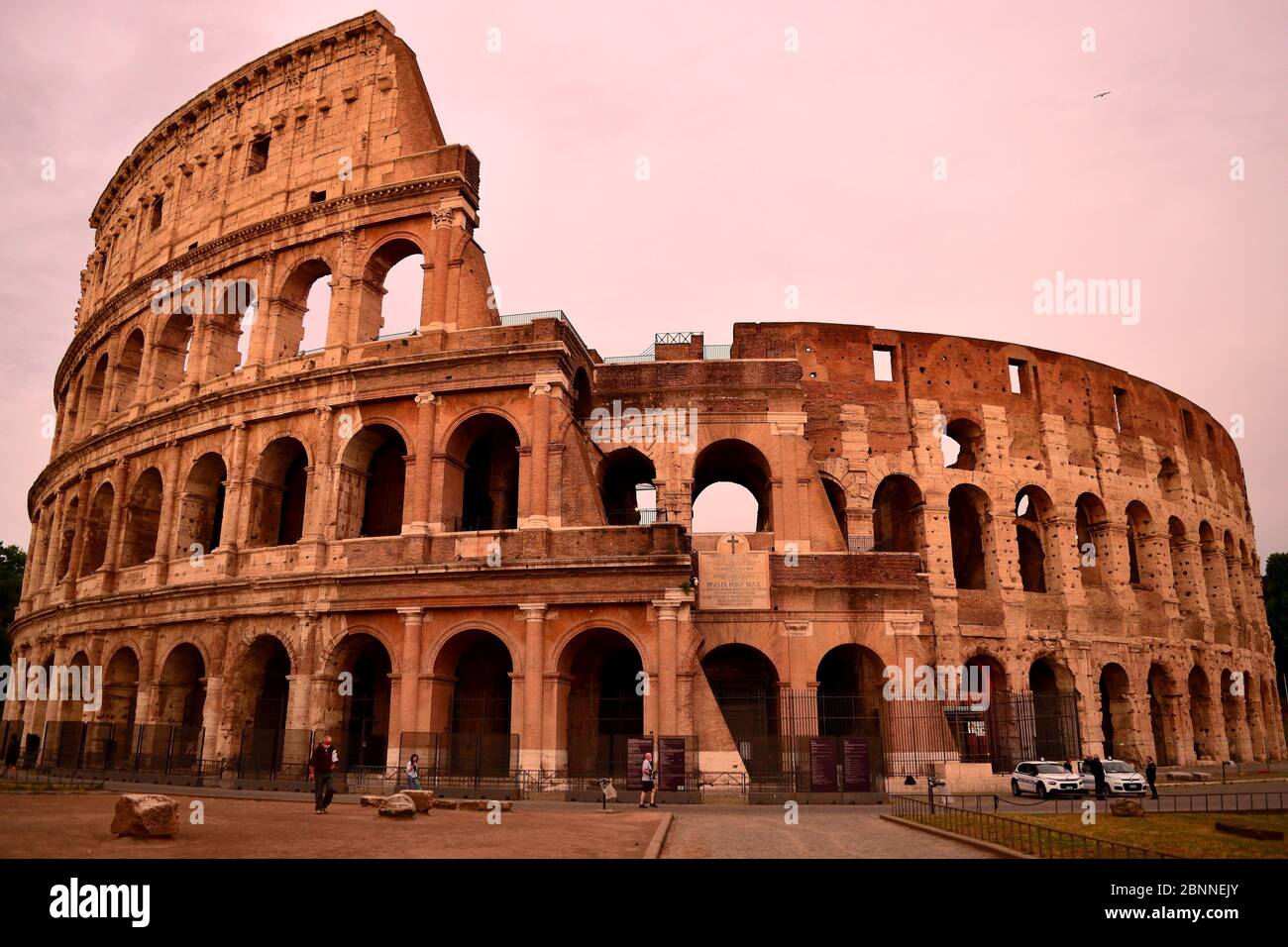 15 mai 2020, Rome, Italie: Vue du Colisée sans touristes en raison de la phase 2 de l'isolement Banque D'Images