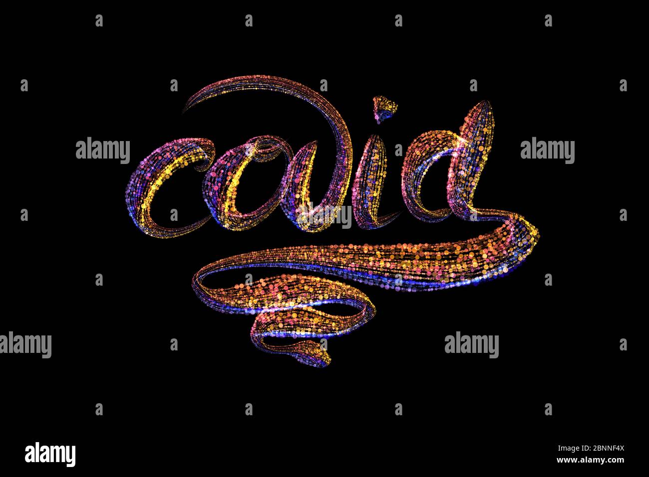 Coronavirus COVID-19 inscription manuscrite faite de particules colorées. Maladie épidémique COV-SRAS-2 Banque D'Images