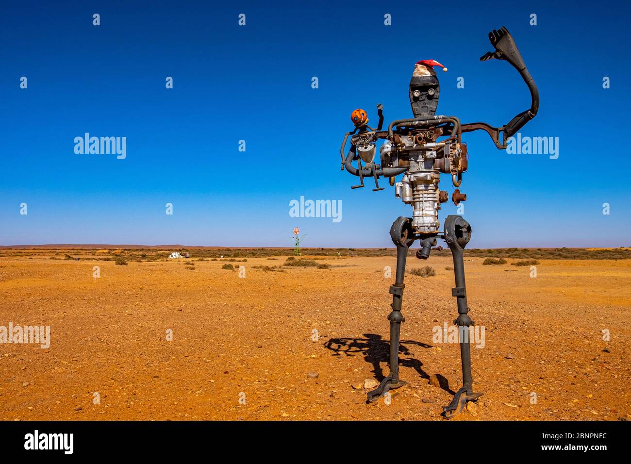 Mutonia Sculpture Park, Alberrie Creek, Oodnadatta Track, sculptures et installations artistiques de Robin 'Mutod' Cooke. Banque D'Images