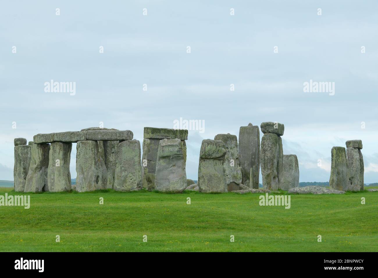 Monument préhistorique de Stonehenge dans la matinée, Salisbury, Angleterre, Sud-Ouest de l'Angleterre, Royaume-Uni Banque D'Images