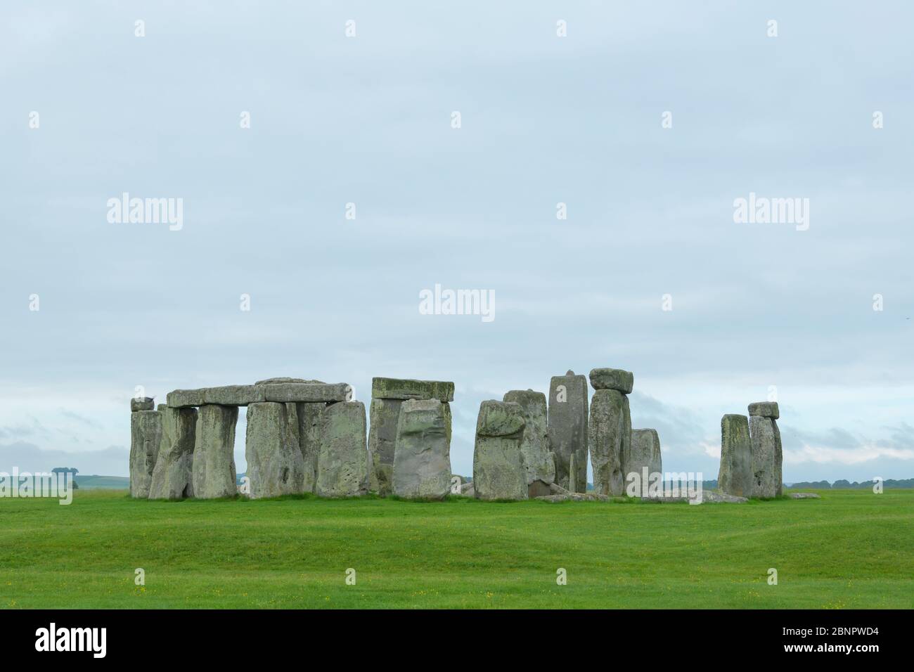 Monument préhistorique de Stonehenge dans la matinée, Salisbury, Angleterre, Sud-Ouest de l'Angleterre, Royaume-Uni Banque D'Images