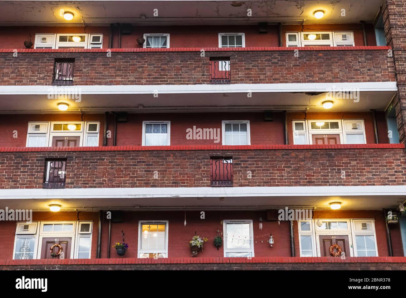 Angleterre, Londres, Greenwich, Council Housing Flats Banque D'Images
