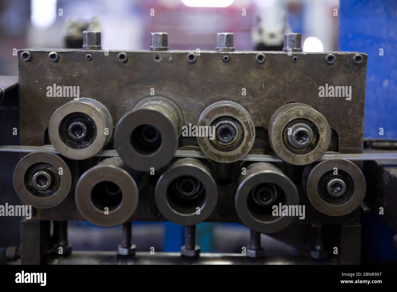 détails des pièces de machines à fer industriel Banque D'Images