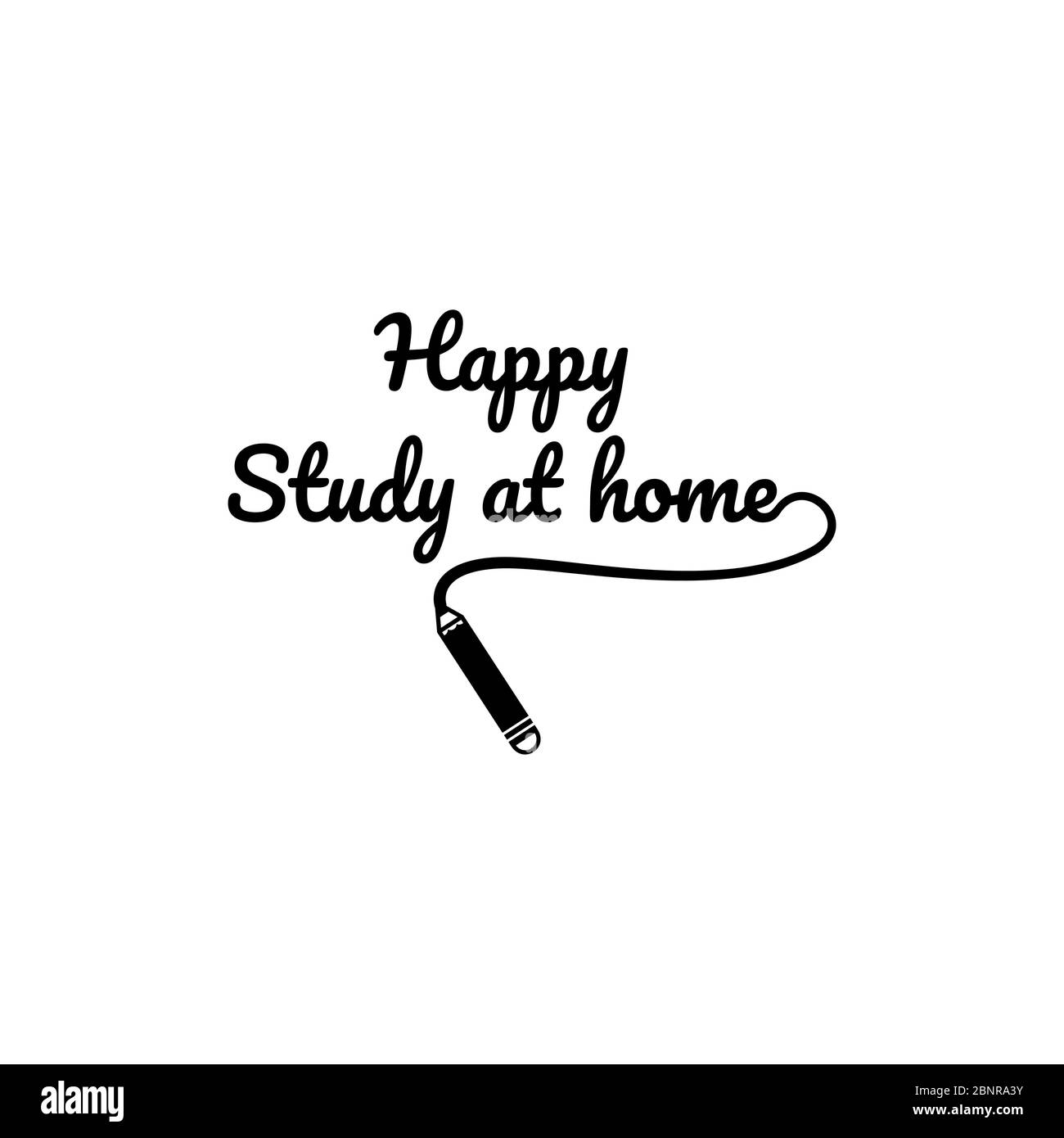 illustration de la conception graphique vectorielle de la lettre d'étude à la maison Illustration de Vecteur