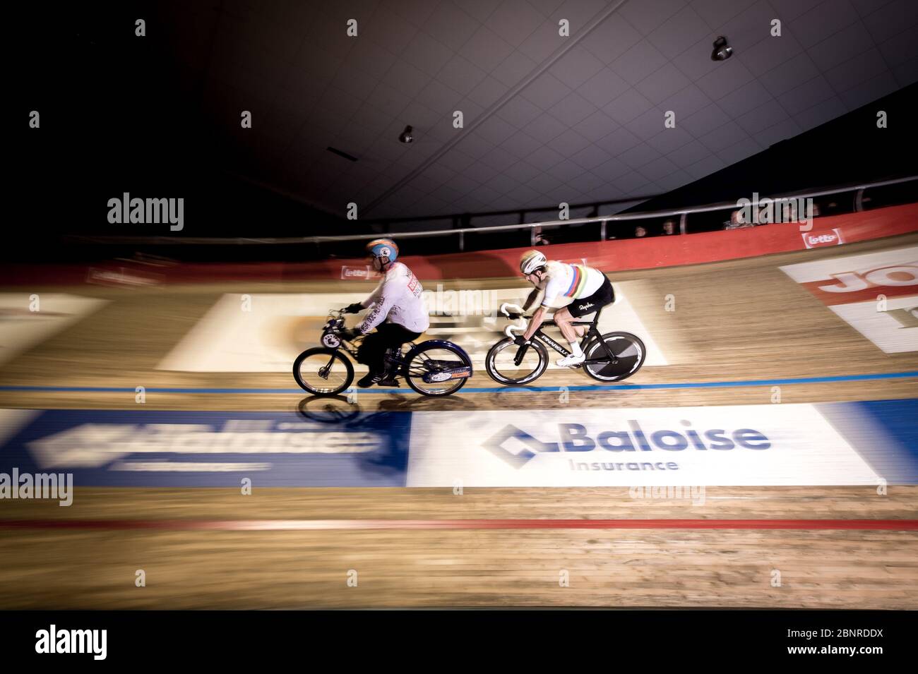 Gand, Belgique - novembre 2016 : le 76e 6 jours de course de Gand au Vélodrome de l'hippodrome de TKuipke. Bradley Wiggins. Banque D'Images