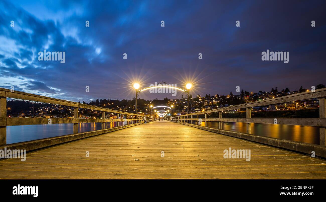 Canada, Colombie-Britannique, White Rock, passerelle Banque D'Images