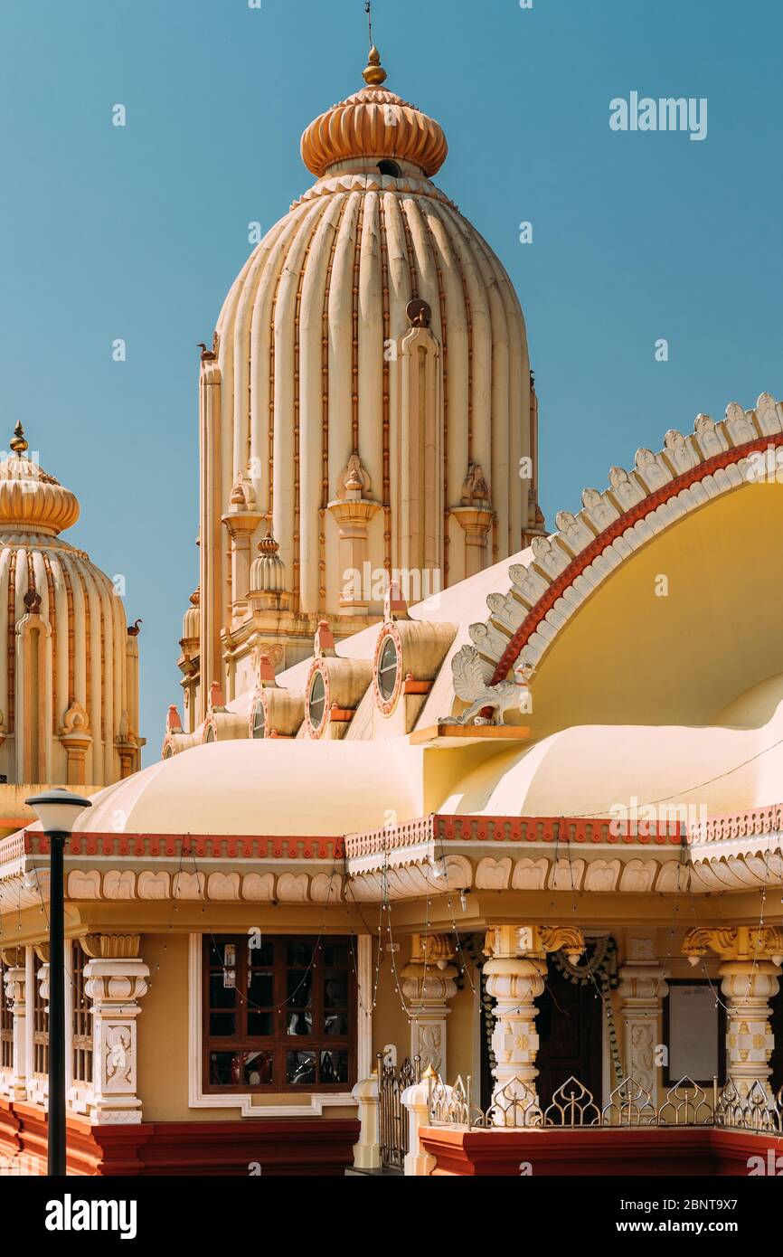 Mapusa, Goa, Inde. Le Shree Ganesh Mandir, Temple Ganeshpuri. Site d'intérêt célèbre et destination populaire. Banque D'Images