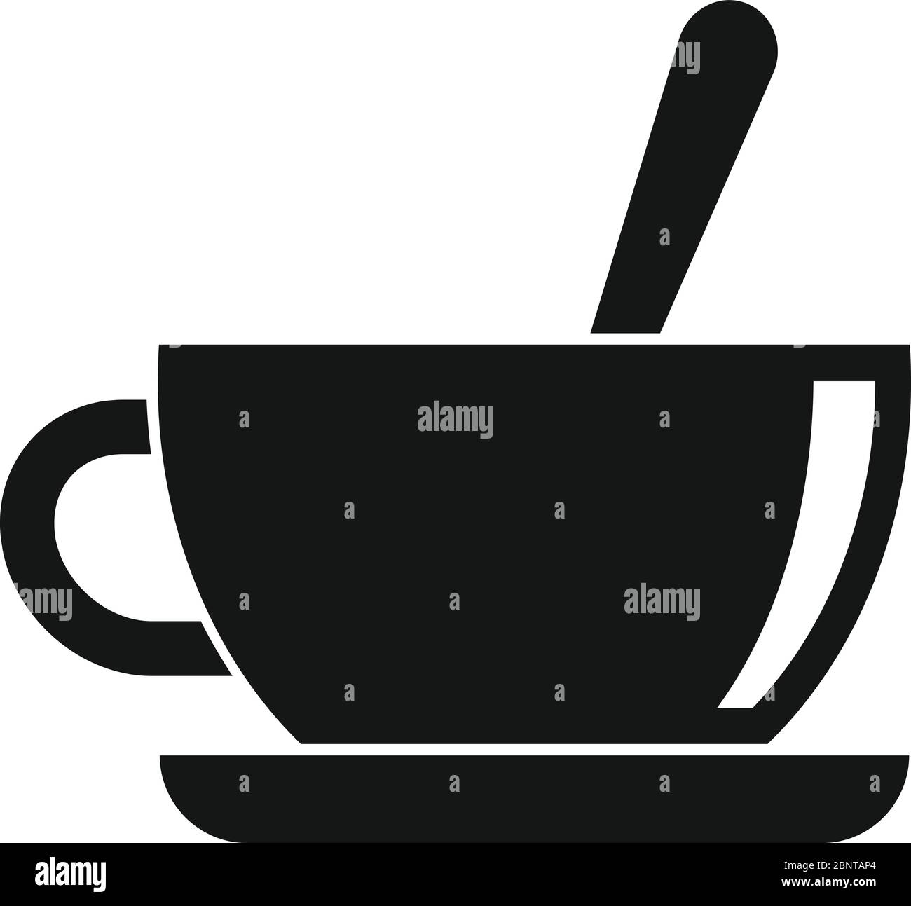 Icône sucre dans tasse de thé. Illustration simple du sucre dans une tasse de thé vecteur icône pour le web design isolé sur fond blanc Illustration de Vecteur
