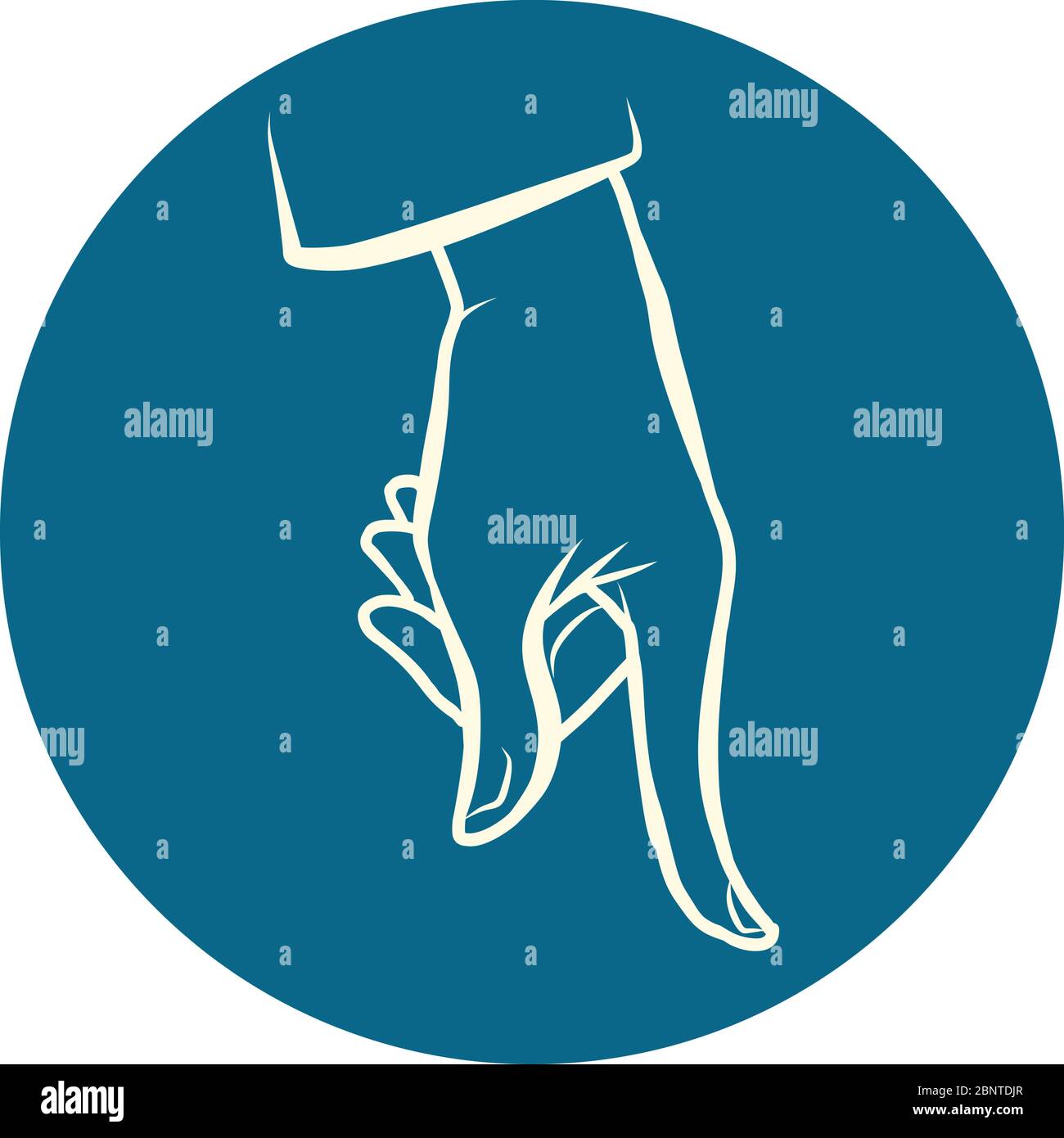 commencez à appuyer sur le mouvement de la main Illustration de Vecteur