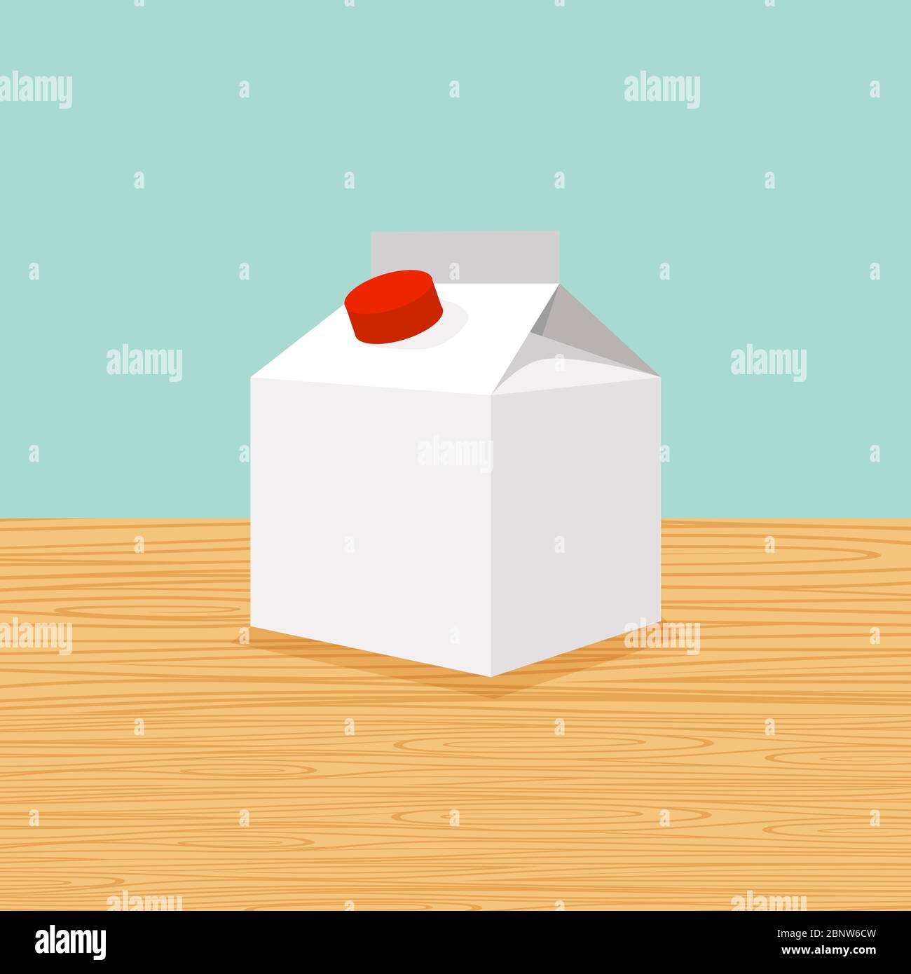 Dessin animé de la ferme fraîche et naturelle de lait sur la table vecteur Illustration de Vecteur