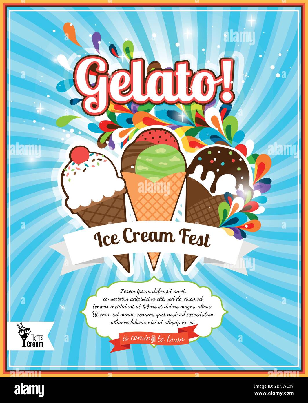 Festival de gelato Banque d'images vectorielles Alamy