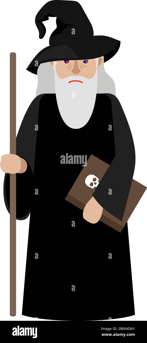 Illustration Vectorielle De L Assistant De Dessin Anime Enchanteur Ou Magicien De L Ancien Homme Magique Isole Sur Fond Blanc Image Vectorielle Stock Alamy