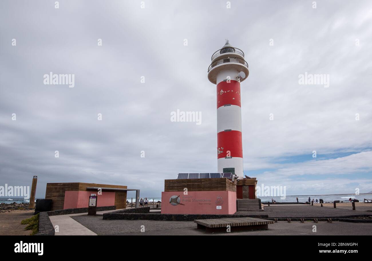 Phare d'El Toston, Fuerteventura, îles Canaries Banque D'Images