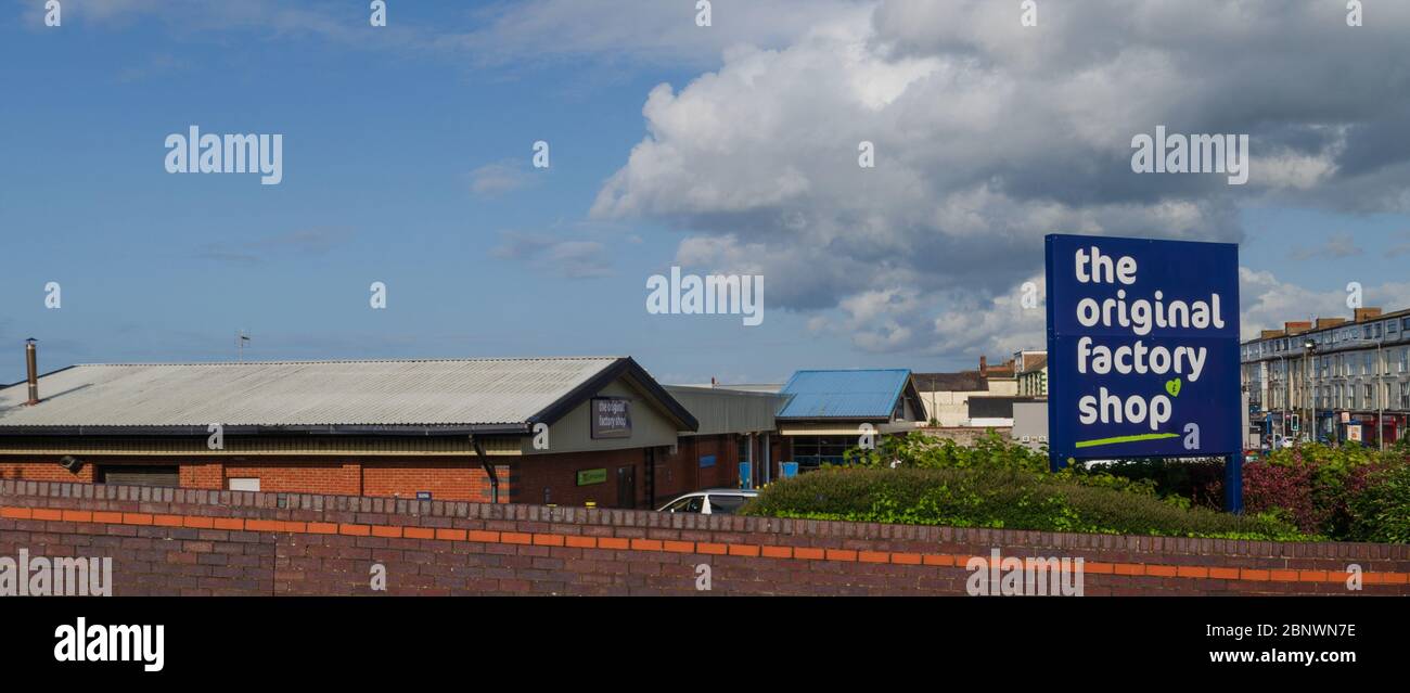 Pensan, Abergele, Royaume-Uni: 19 août 2019: La boutique d'usine originale ont un magasin dans un bâtiment de style entrepôt dans la ville de Pensan, au nord du pays de galles, près de Banque D'Images