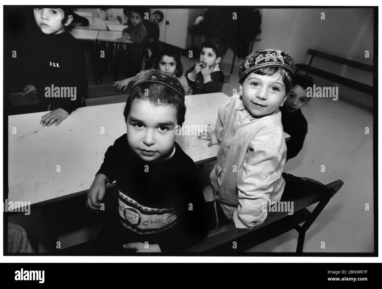Juifs français, Communauté juive de Paris, France ©2003 Ilene Perlman Banque D'Images