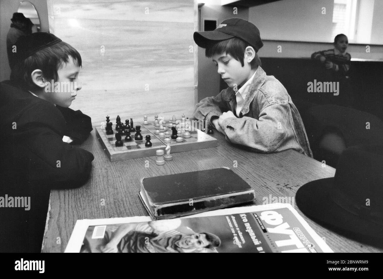 Dnepro, Ukraine Communauté juive montrant les gens à la prière, à l'éducation, aux loisirs et au mode de vie Banque D'Images