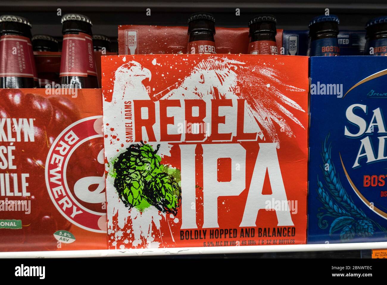 Beer Cooler , épicerie, NYC, Etats-Unis Banque D'Images