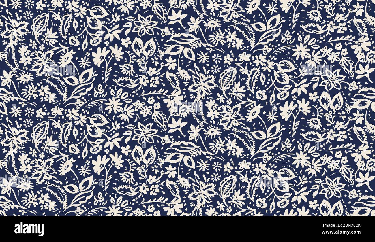 Motif fleuri brodé sans couture. Modèle d'art de la mode pour vêtements, t-shirt, textile, papier peint, fonds de motifs, couvertures, surface, imprimé. Banque D'Images