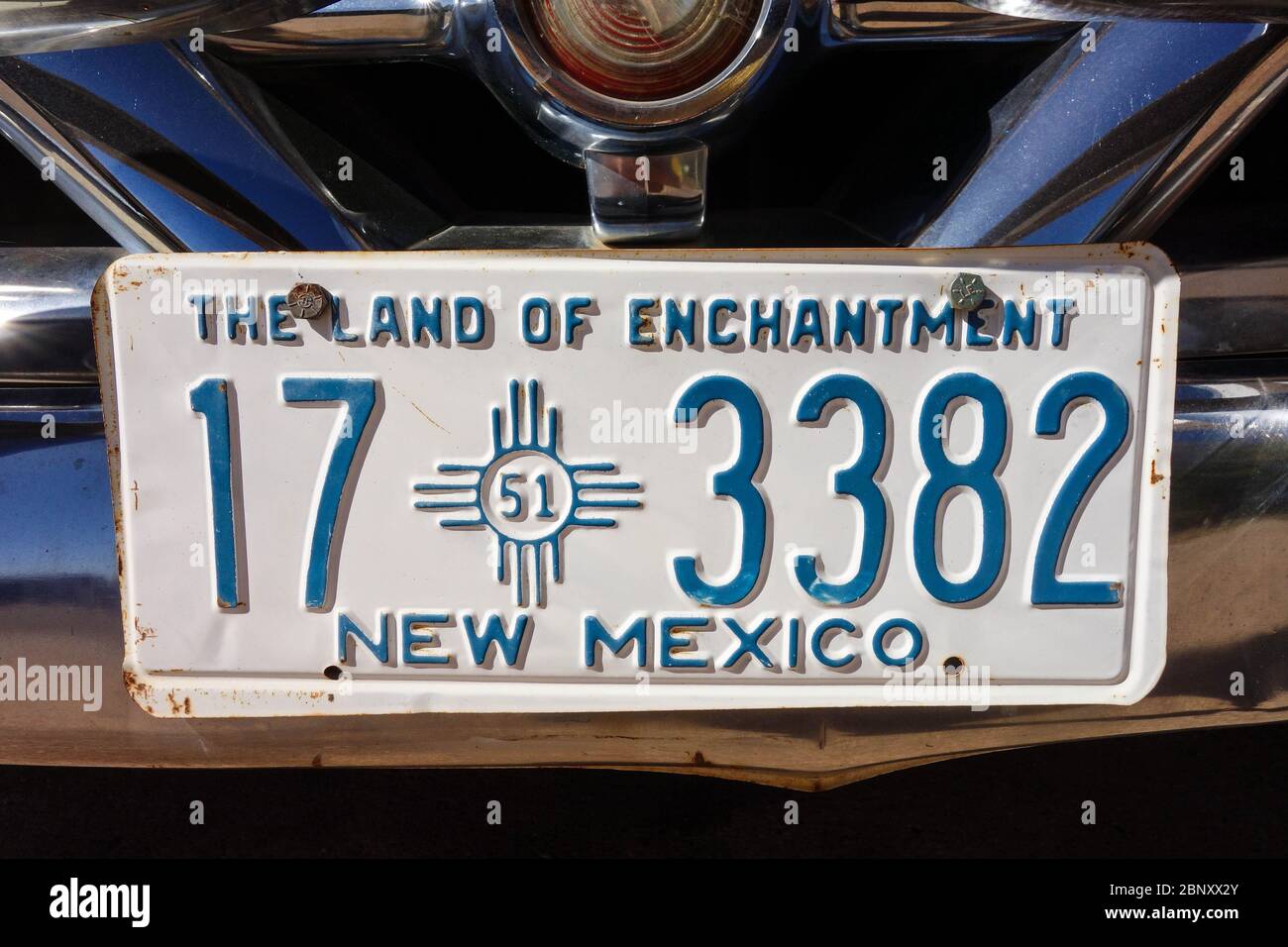 La plaque d'immatriculation du Nouveau Mexique Banque D'Images