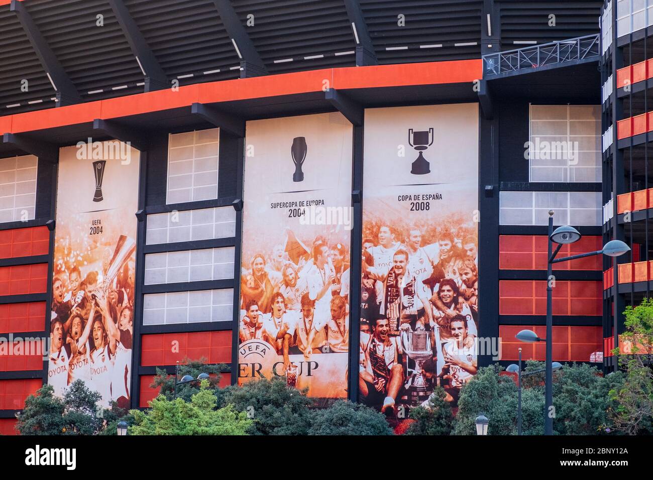 Valence, Espagne: 14 juin 2015 - le stade Mestalla, souvent seulement Mestalla, est un stade de football à Valence, Espagne. Banque D'Images