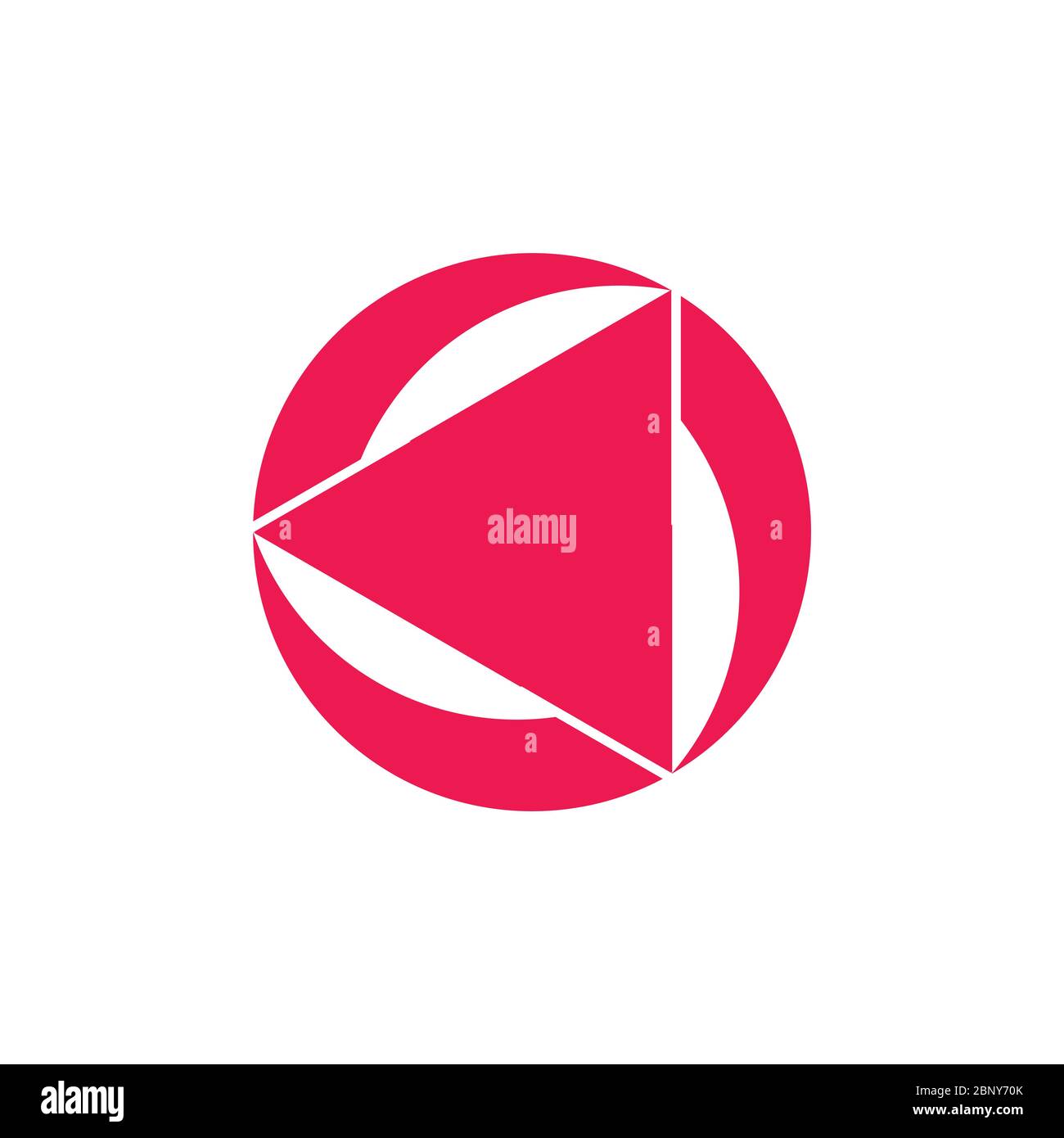 mouvement des triangles courbes rotation du vecteur du logo Illustration de Vecteur