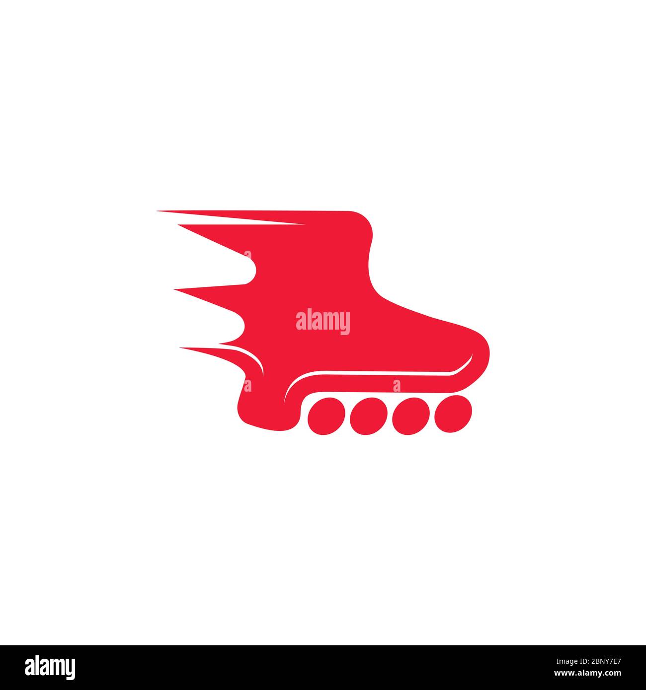 vecteur de logo de skate en ligne à mouvement rapide Illustration de Vecteur