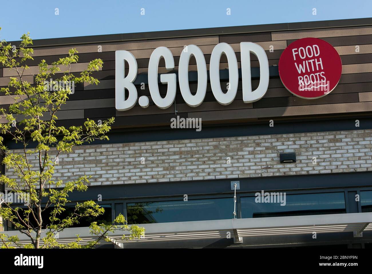 Un logo à l'extérieur d'un B.GOOD restaurant situé dans le roi de Prusse, Pennsylvanie, le 4 mai 2020. Banque D'Images