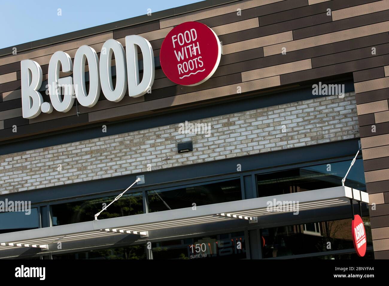 Un logo à l'extérieur d'un B.GOOD restaurant situé dans le roi de Prusse, Pennsylvanie, le 4 mai 2020. Banque D'Images