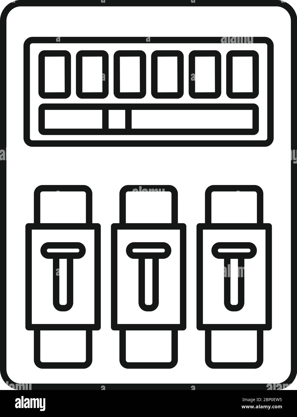 Icône de l'interrupteur du dispositif électrique. Icône vectorielle de l'interrupteur de périphérique électrique pour la conception Web isolée sur fond blanc Illustration de Vecteur