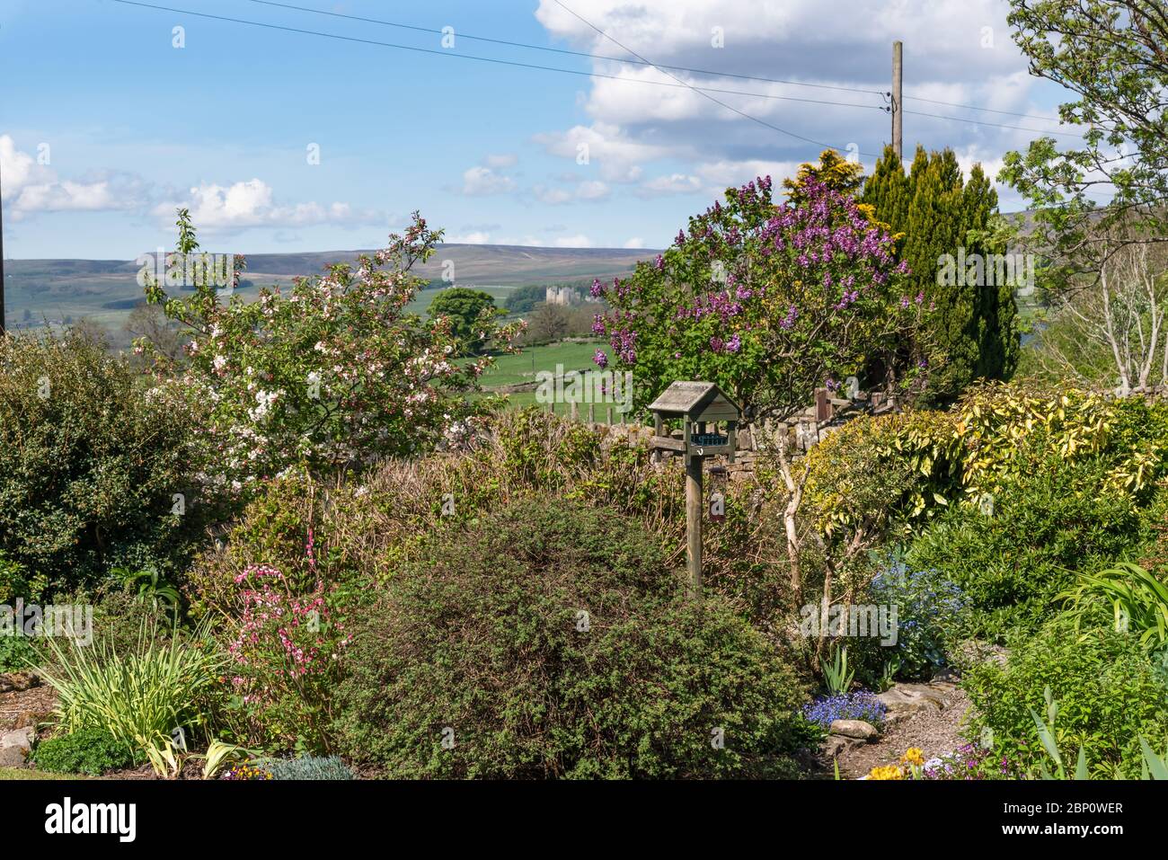 Jardin avec vue Banque D'Images