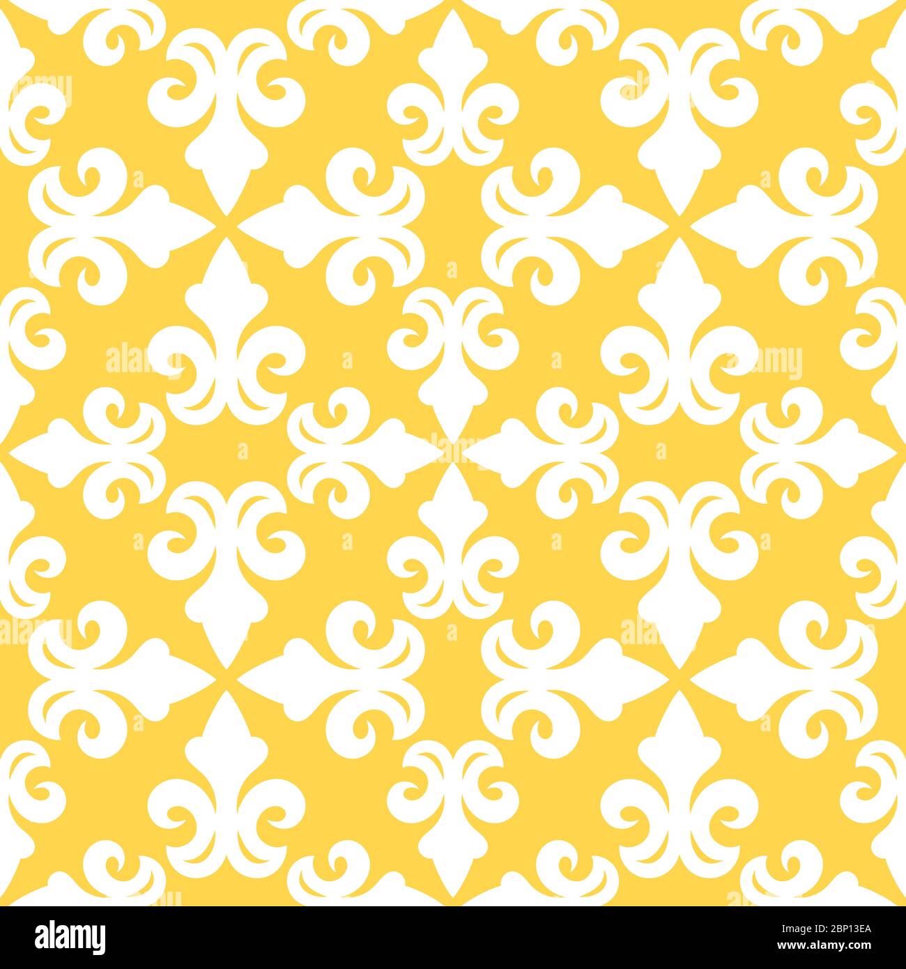 Décoration française jaune décorative en céramique à motif vectoriel Illustration de Vecteur