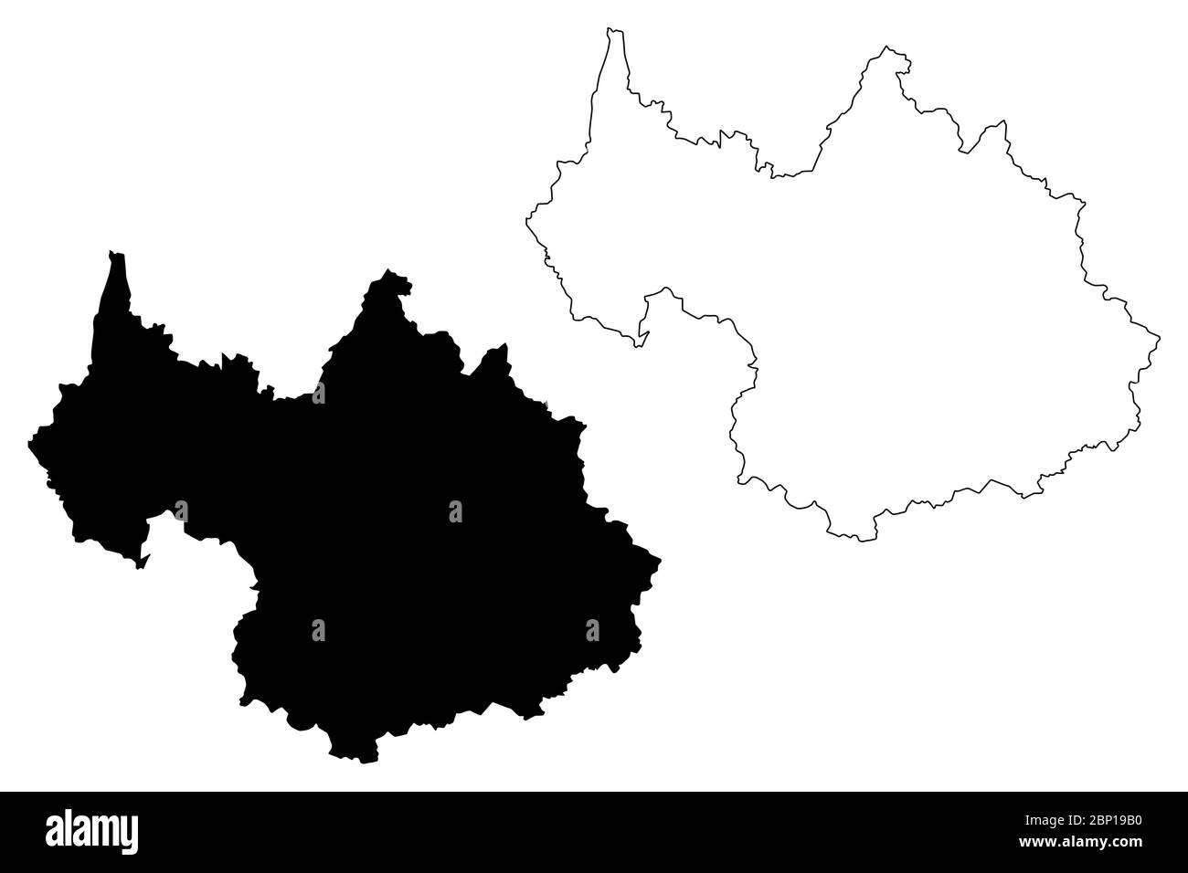 Département de Savoie (France, République française, région Auvergne-Rhône-Alpes, ARA) carte illustration vectorielle, croquis à tracer carte Savoie Illustration de Vecteur
