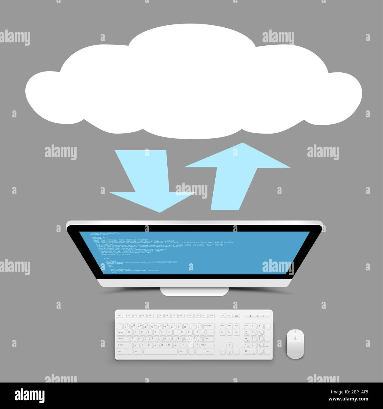 service cloud d'échange d'informations informatiques Illustration de Vecteur