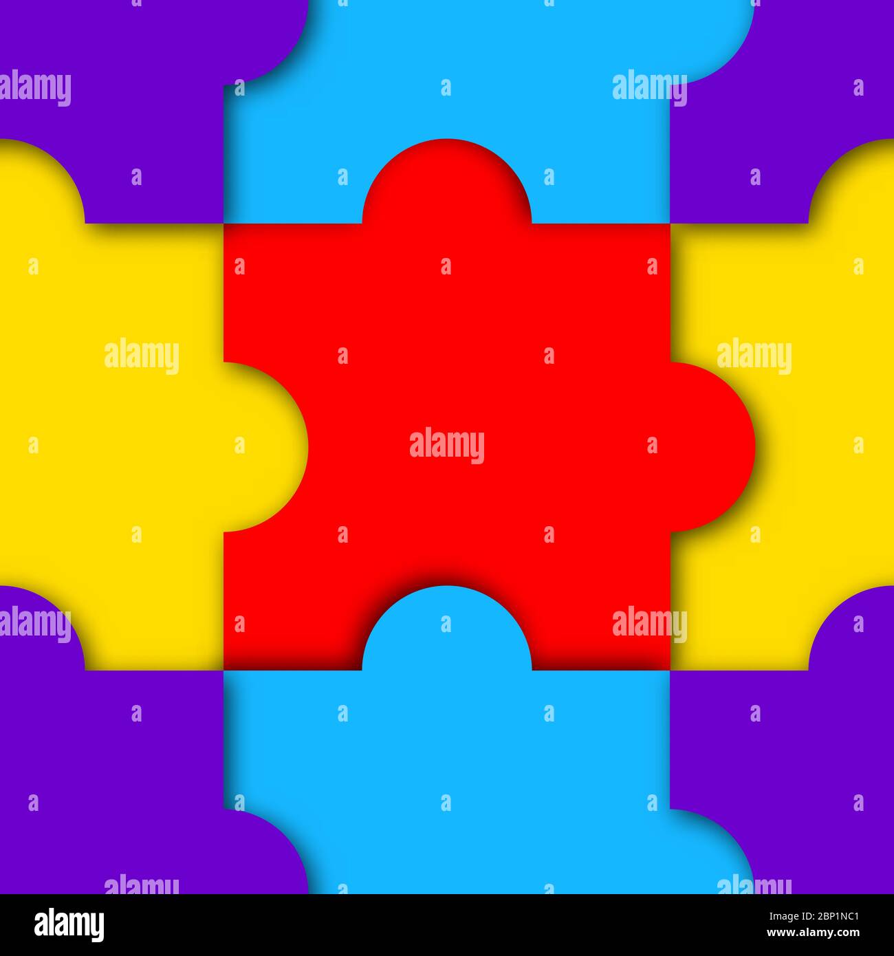 Motif de puzzle sans couture. Mosaïque colorée, illustration vectorielle. Illustration de Vecteur