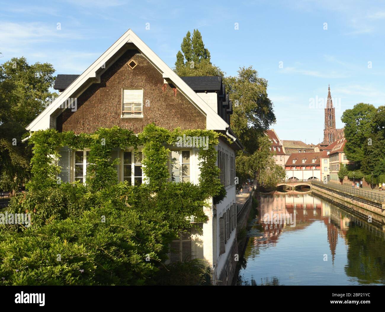 Strasbourg paysage urbain. Vieille ville de Strasbourg, France. Banque D'Images
