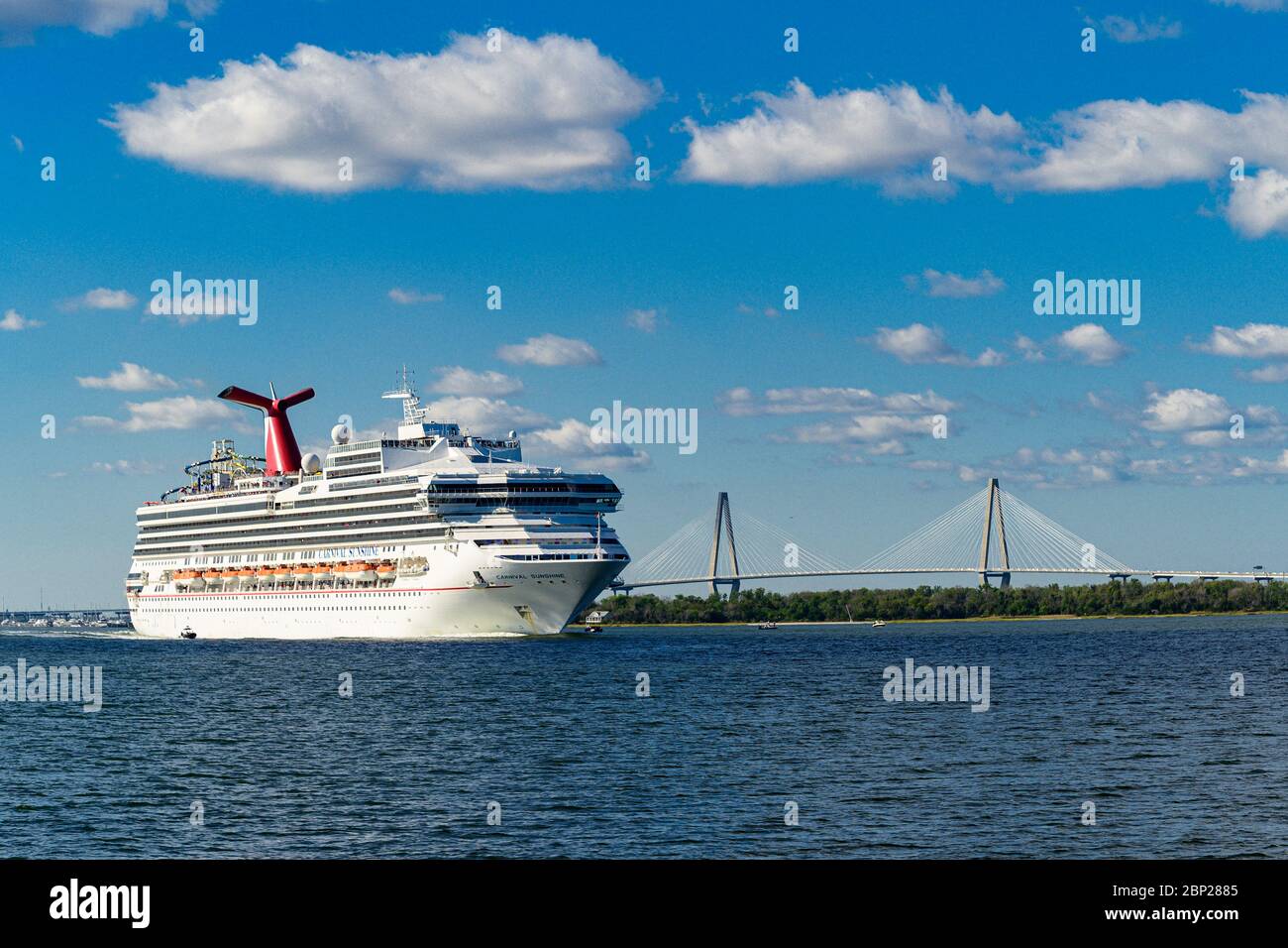 Croisière Carnival Sunshine au départ du port de Charleston. Banque D'Images