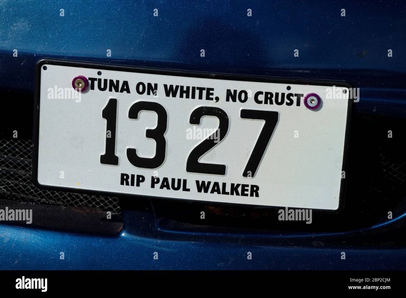 Plaque commémorative de l'acteur américain Paul Walker Who A joué Brian O'Connor dans la franchise de film rapide et furieux Banque D'Images