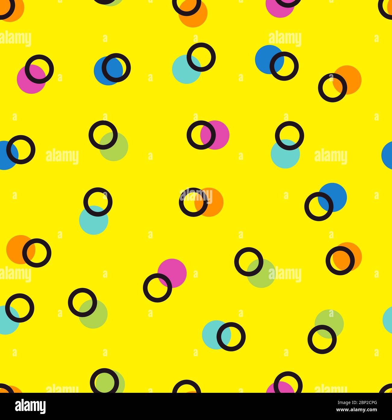 Motif Jaune Sans Couture Avec Doubles Pois Et Cercles Colores Fond Pour Les Cartes D Invitation Pour L Anniversaire L Anniversaire Le Mariage Modele Pour Impression Textile Ou Tissu Image Vectorielle Stock Alamy