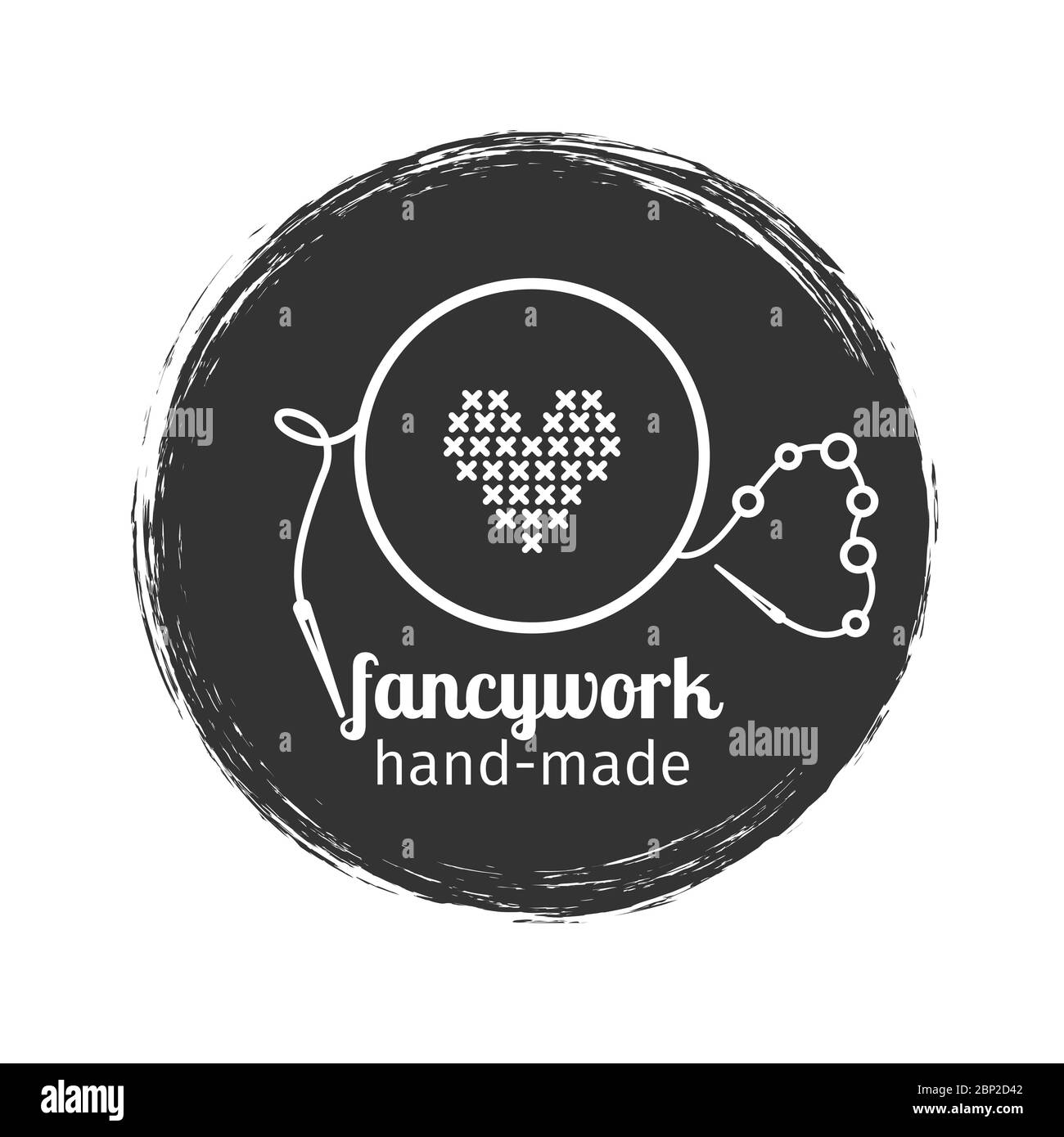 Broderie et couture de badges vintage, illustration vectorielle Illustration de Vecteur