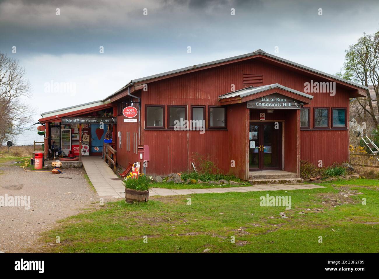 L'île de Rum magasins généraux de l'Écosse. Banque D'Images