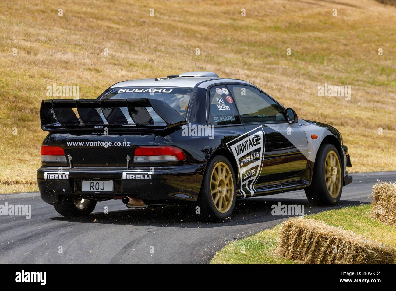 Alister McRae dans le Vantage Motorsport Subaru Impreza 1998 Banque D'Images