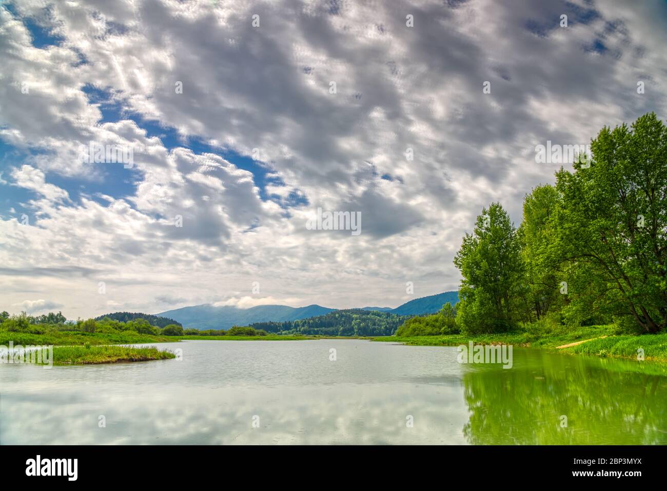 Lac Cerknica, Cerkniško jezero Banque D'Images