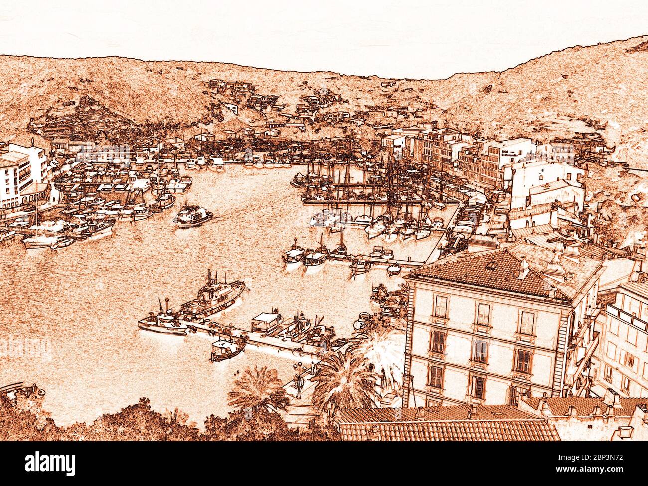 Le port de Bonifacio, Corse du Sud, France Banque D'Images