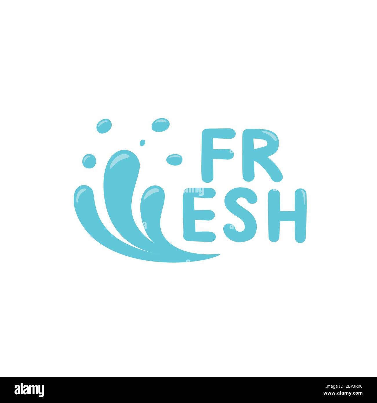 Icône de fraîcheur. Jet bleu, goutte d'eau. Illustration vectorielle. Illustration de Vecteur