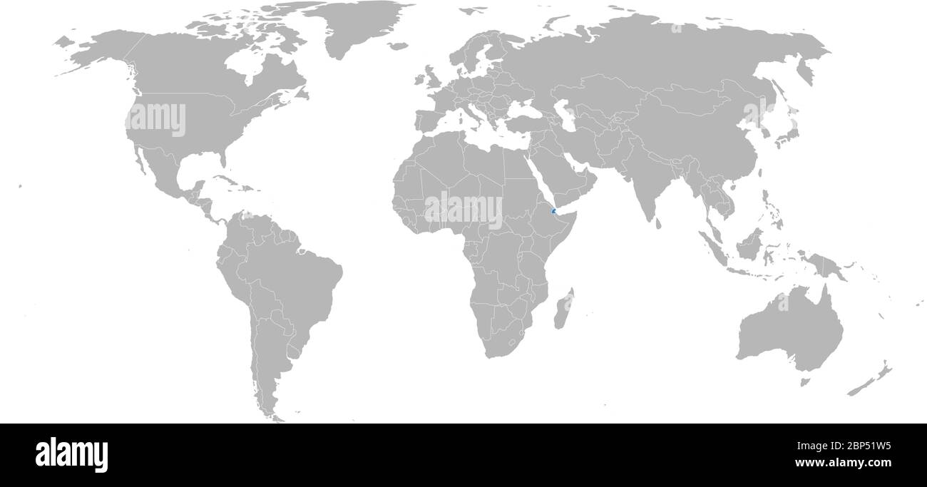 Djibouti Pays Africain Mis En Evidence Sur La Carte Du Monde Fond Gris Clair Ideal Pour Les Concepts D Entreprise Les Arriere Plans Le Fond L Autocollant L Etiquette Le Graphique Image Vectorielle Stock Alamy